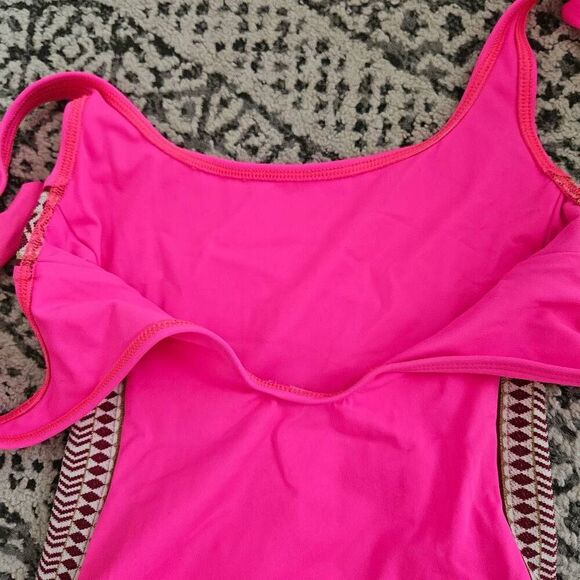 Lemlem Lena Nageur One Piece Swimsuit Size XS in Bright Pink - Picture 6 of 7
